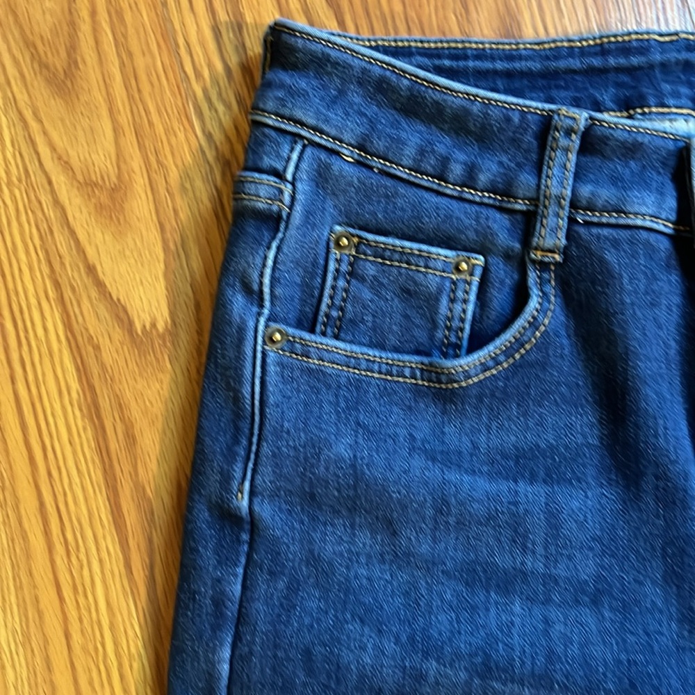 Padded Stretch Blue Women's Jeans Perfect For Cold Weather Size Xs But Can Fit M - Picture 3 of 6